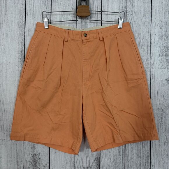 Ralph Lauren Other - VTG Ralph Lauren Men's W33 Orange Pleated Cotton Bermuda Shorts